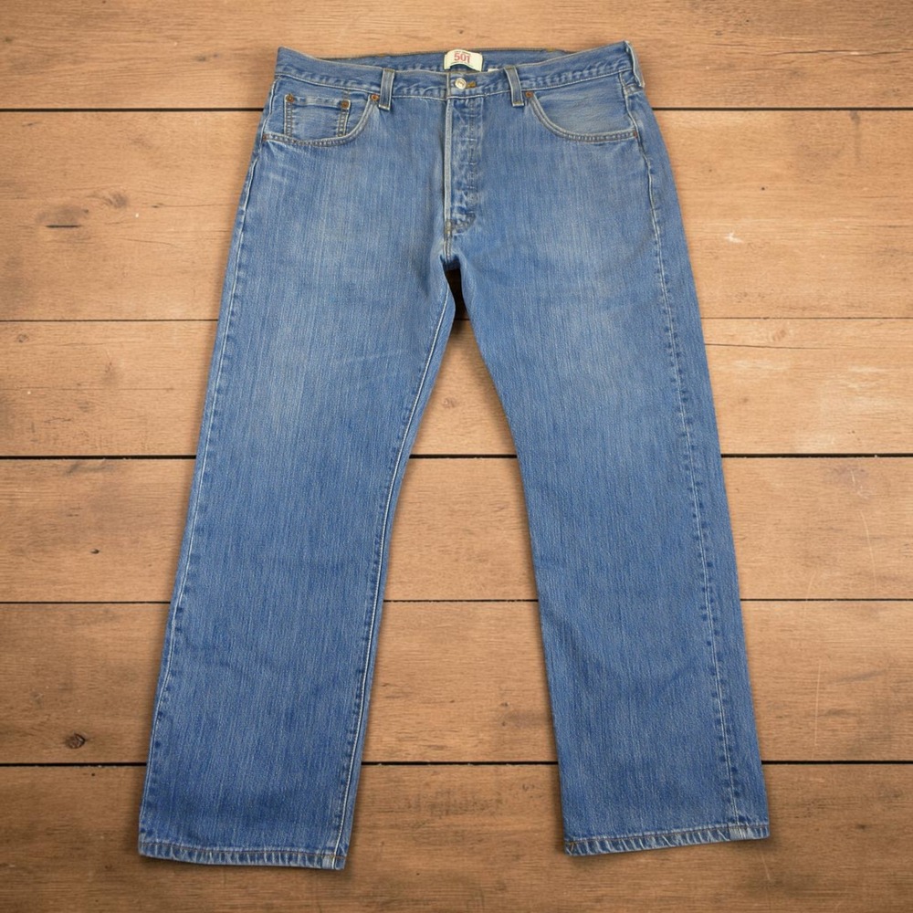 Levi's 501 Original Jeans Men 40x30 (38x29) Blue Straight Leg Button Fly Cotton